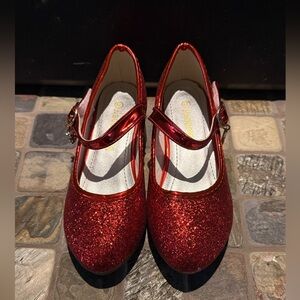 Glittery Red Kids Shoes